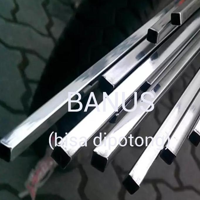 Pipa hollow stainless 15 x 30 x 1 mm / 1,5 cm x 3 cm pipa kotak hollo