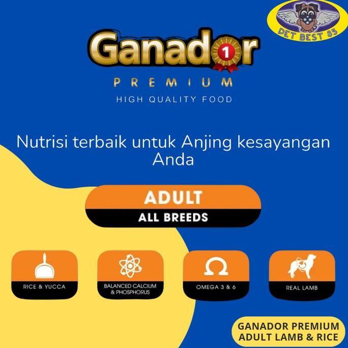 Makanan Anjing Ganador Lamb 1kg Dogfood Ganador Adult Lamb