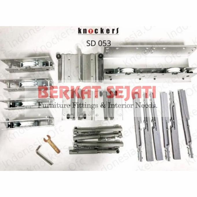 RODA PINTU LEMARI SLIDING KNOCKERS SD 053 / 3 PINTU 3.5 MTR SLOWMOTION CO