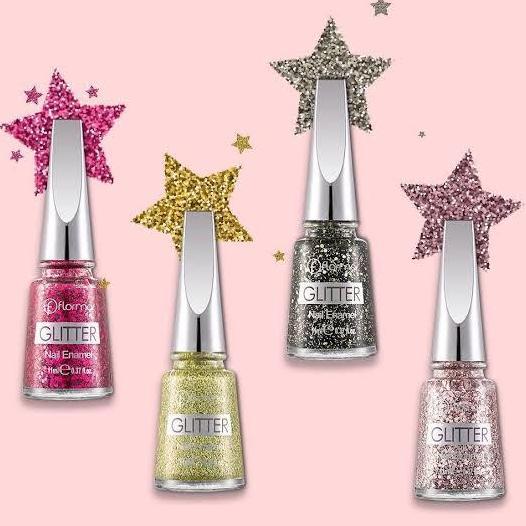 Kutek Glitter Flormar Nail Art Polish Kuku
