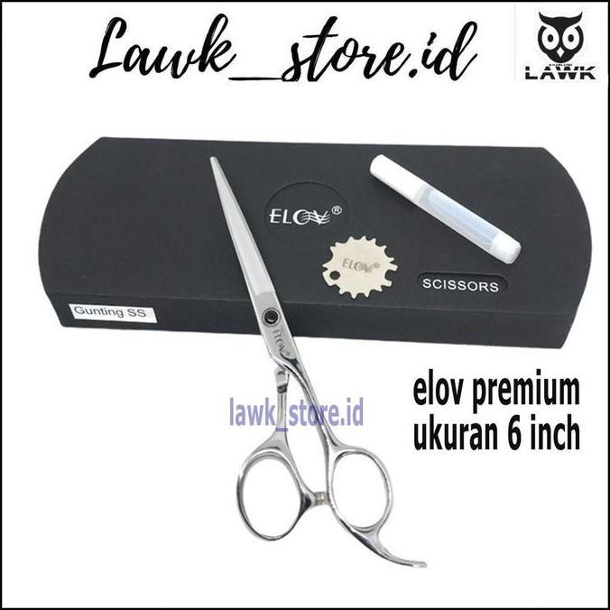 Set Gunting potong rambut elov premium ss30/ss630 gunting sasak
