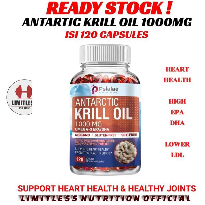 Premium Antartic Krill Oil Omega 3 1000Mg 120 Softgel Original