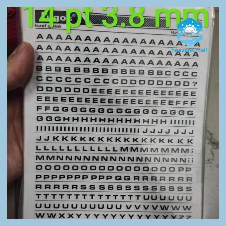 RUGOS HURUF ANGKA 2.5 SD 3.9 MM SATUAN 2023 MEI ( ALAT TULIS SEKOLAH KANTOR KAMPUS KULIAH )