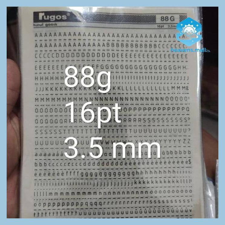 RUGOS HURUF APRIL 2022 2 MM SD 3.9 MM SATUAN ( ALAT TULIS SEKOLAH KANTOR KAMPUS KULIAH )