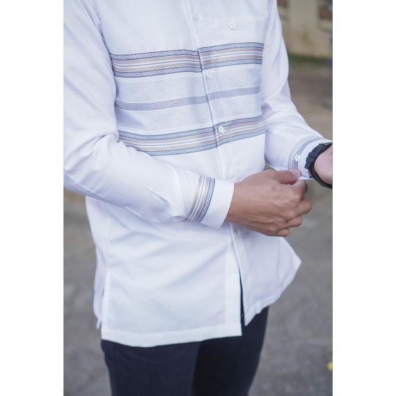 BAJU KOKO PUTIH DZIKROYAT TERBARU KOKO KEKINIAN KOKO ZAKI PUTIH LENGAN PANJANG KEMKO DZIKRAYAAT DZAK