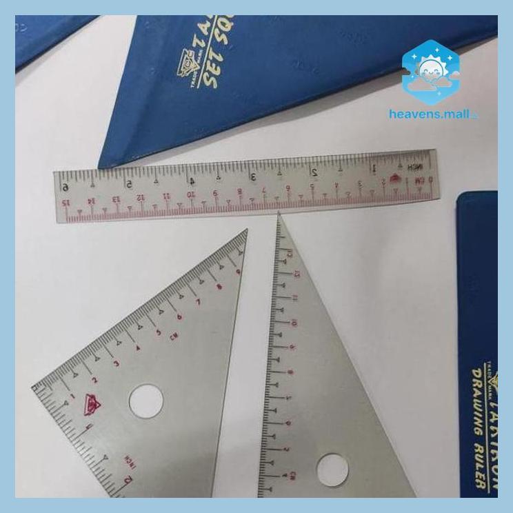 PENGGARIS TAKIRON 15 CM / SEGITIGA SET MADE IN JAPAN PRESISI ARSITEK ( ALAT TULIS SEKOLAH KANTOR KAM