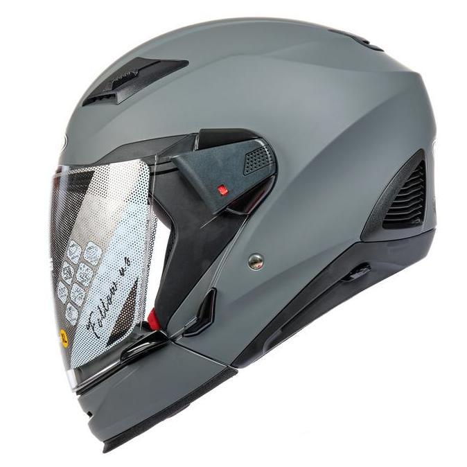 Terlaris Zeus 611C Matt Grey Modular Helmet