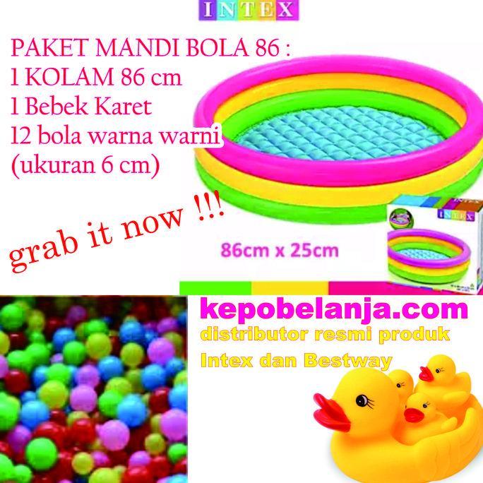 Terjangkau Paket Mandi Bola Kolam Renang Anak Murah Free 12 Bola & 1 Bebek Karet
