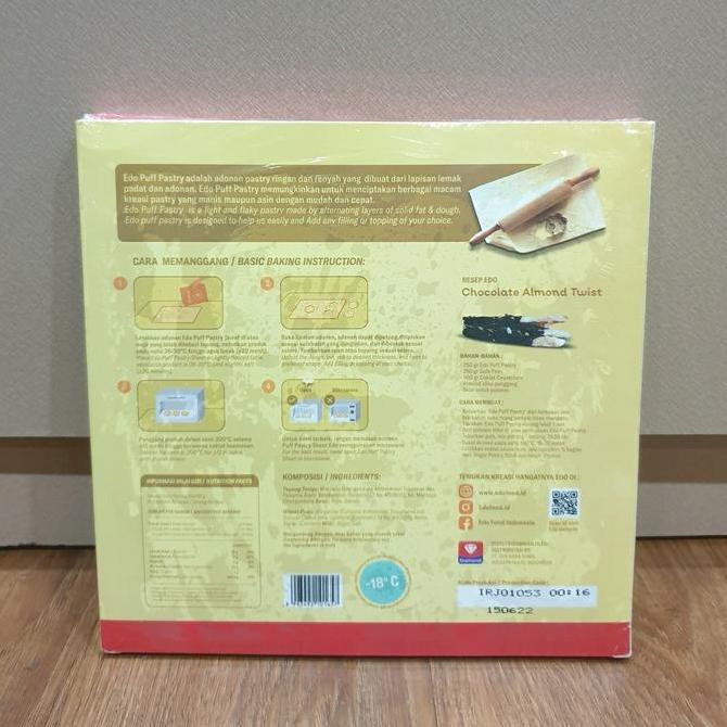 Edo Puff Pastry Sheet Kulit Pastry Zuppa Frozen Siap Pakai 750 Gr