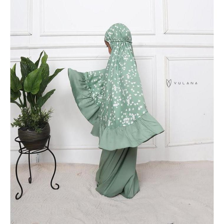 Mukena Anak 3-12 tahun | material Rayon | vulana | Sage Green Terlaris