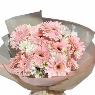 Grofwall - Bouquet Gerbera Aster Fresh Flower Surabaya Buket Florist