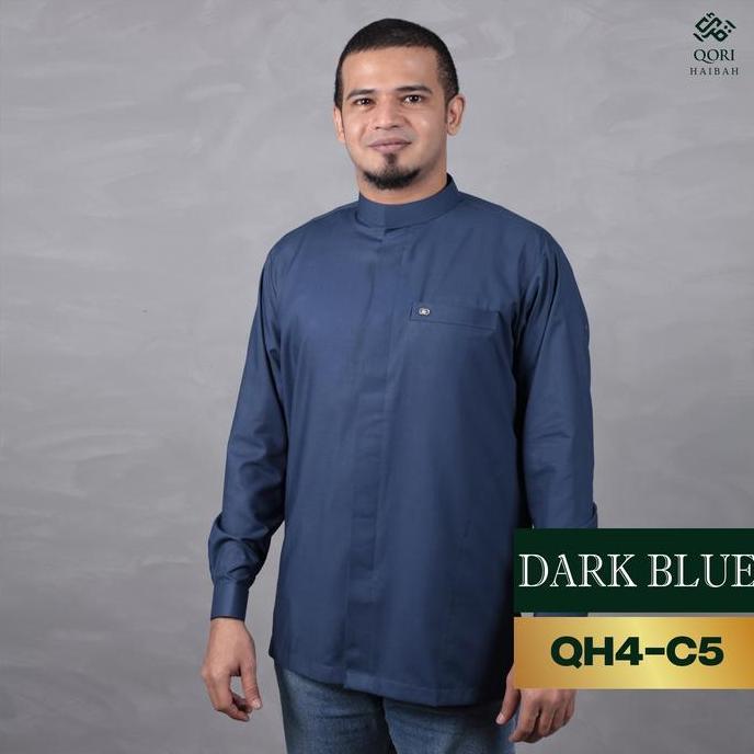 Qori Apparel HAIBAH Baju Koko Casual (Lengan Manset) QH4 Terlaris