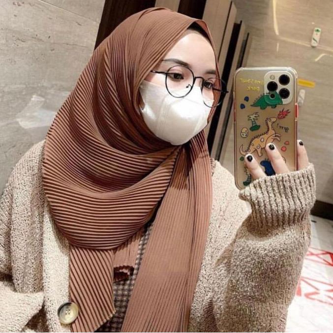 pashmina plisket/pashmina plated/kerudung plisket