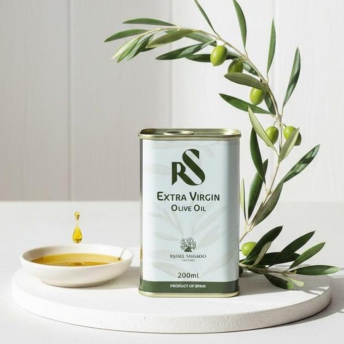 RS Minyak Zaitun Extra Virgin Olive Oil 200 ml Kemasan Kaleng Original BPOM Impor Spanyol untuk Masa
