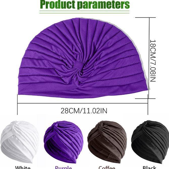 Turban Kayla Silang Simpul Bahan Jersey / Ciput Bandana Muslim Modern / Kerudung Modis untuk Wanita 