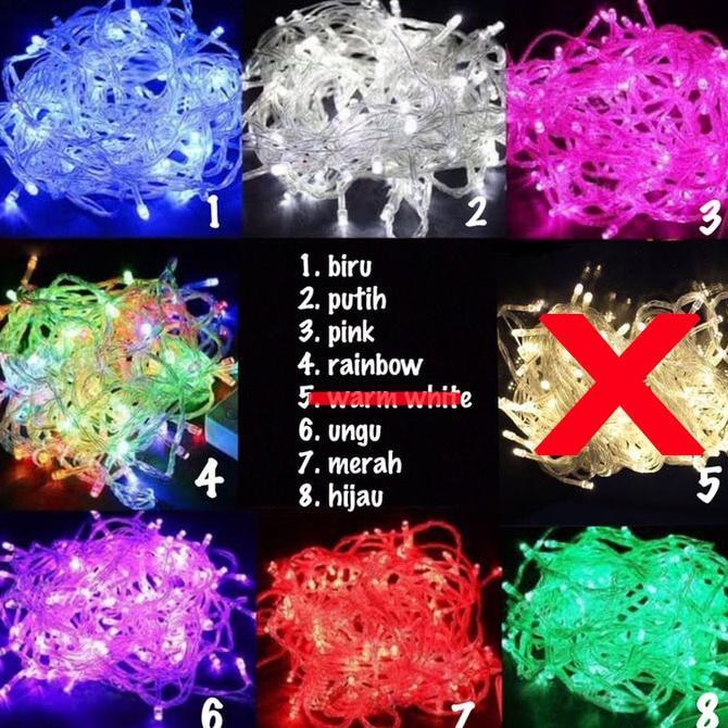 Lampu Led Tumblr 10 Meter Dekorasi Kamar Natal Hias Warna Warni Anti Air Outdoor