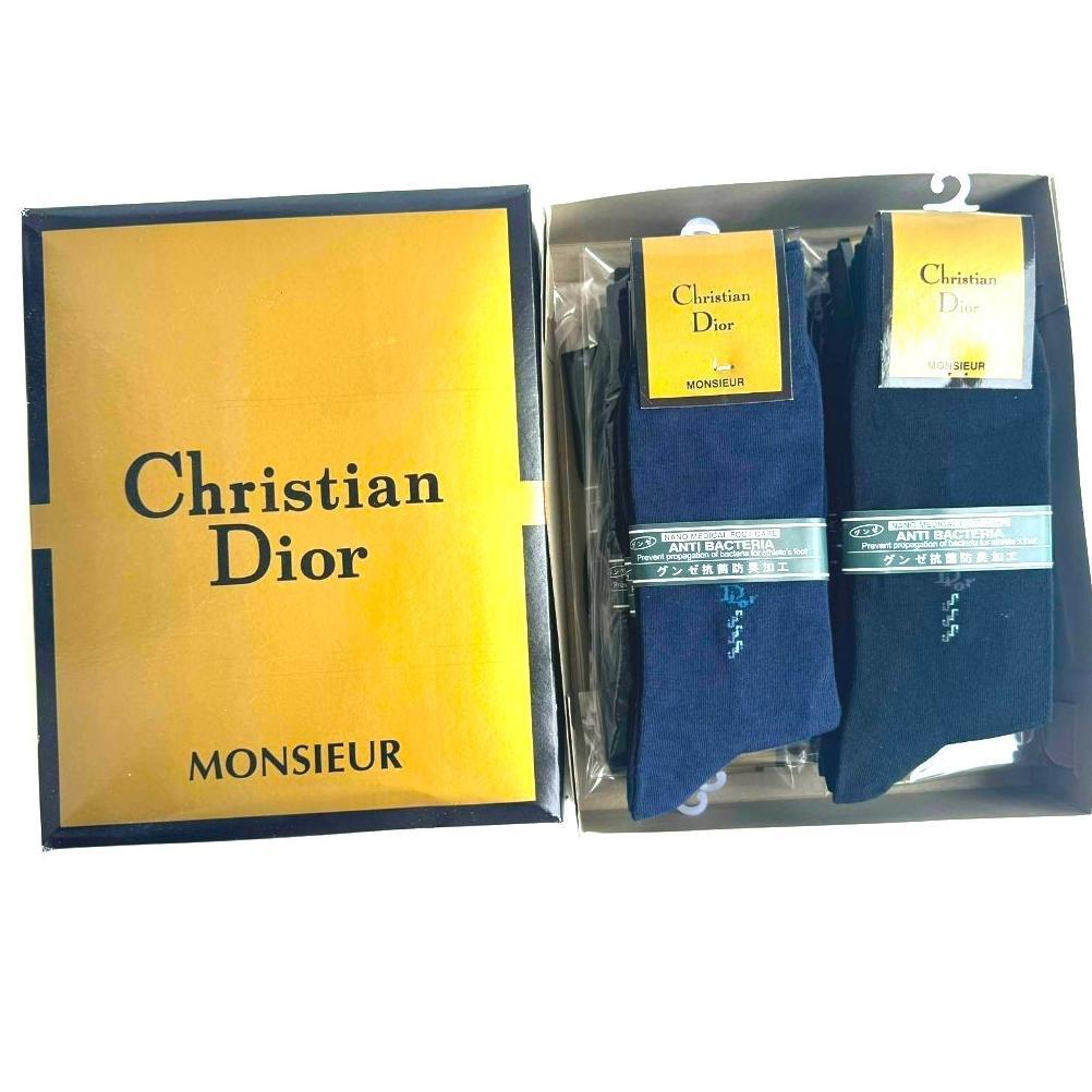 Grosir 12 Pasang, Kaos Kaki Panjang Pria Kerja Kantor, Mensocks Motif Dior Anti Bachterial Premium Q