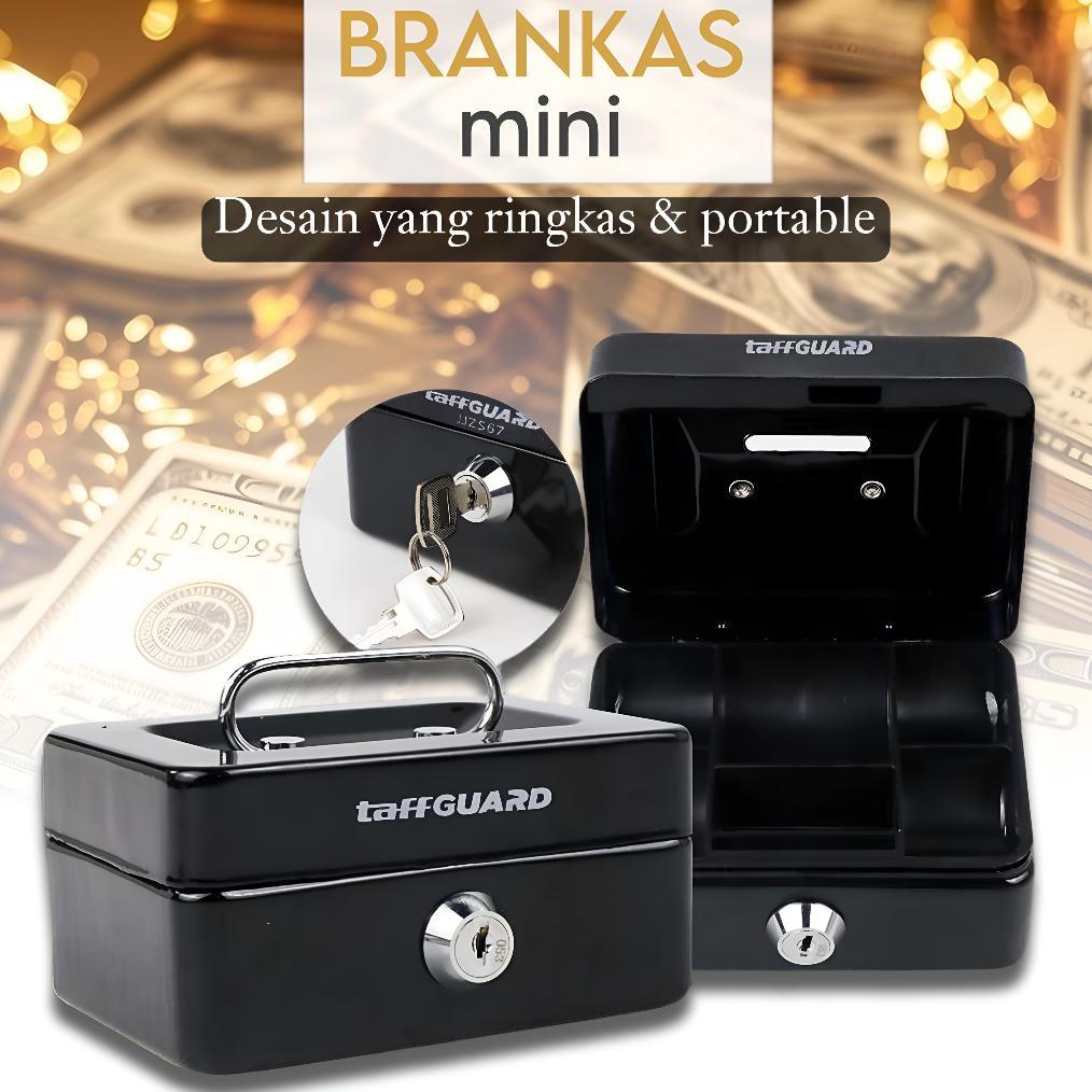 Brankas Uang dan Emas Brankas Mini Safety Box Kunci dan Password - Kotak Uang Besi - Kotak Emas