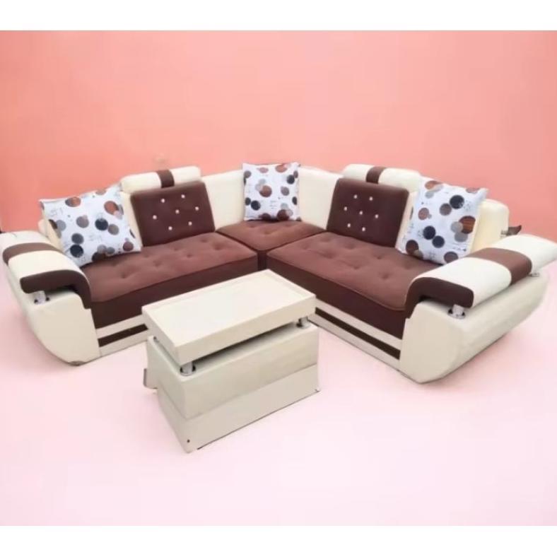 sofa sudut L type angsa + meja