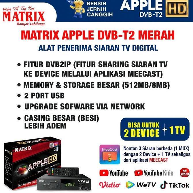 BEBAS ONGKIR - SET TOP BOX TV DIGITAL MATRIX APPLE HD / STB DIGITAL APPLE HD / SET BOX TV DIGITAL