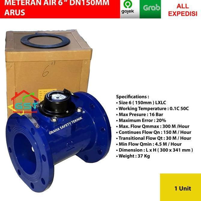 meteran air 6inch dn150mm ARUS/water meter 6"/flow meter