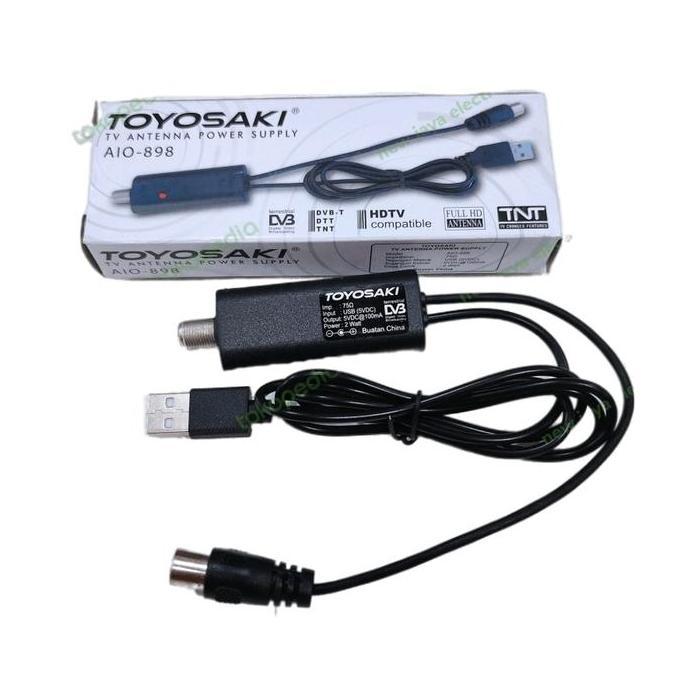 ADAPTOR POWER SUPPLY ANTENA TV TOYOSAKI AIO-898 USB BOOSTER ANTENA TV