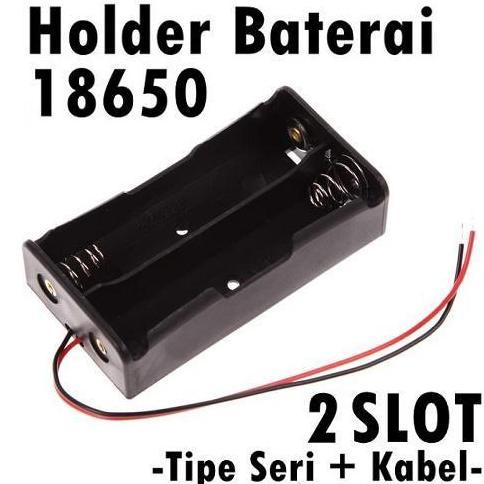 Baterai Holder Battery 18650 seri serial 2 slot 2S