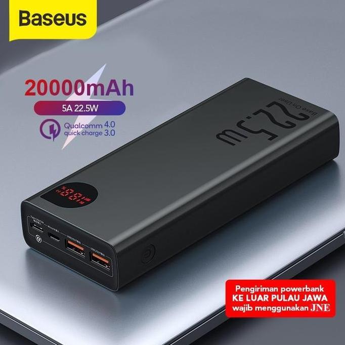 BASEUS POWERBANK ADAMAN 20000MAH FAST CHARGING PD QC4.0 22,5W