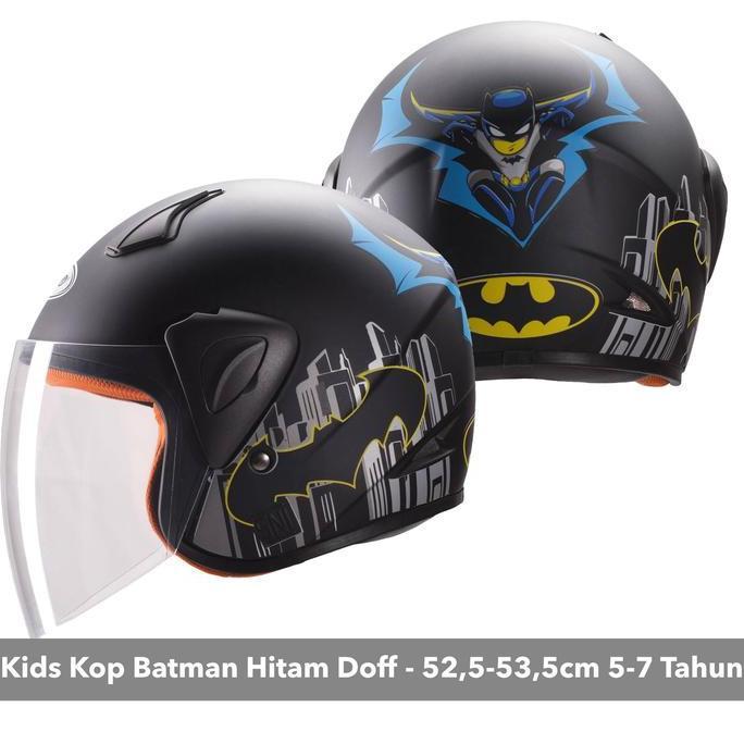 Helm Anak Lucu Motif Batman untuk Usia 2 hingga 7 Tahun - Perlindungan Kepala yang Aman dan Bergaya 