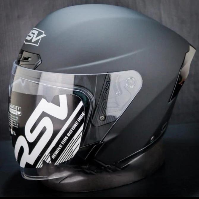 RSV HELM NEW WINDTAIL SOLID BLACK DOFF|HELM RSV NEW WINDTAIL