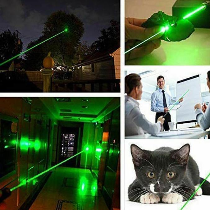 Miliki Laser Leser Hijau Green Laser Pointer Jarak Jauh 303 Baterai Charge Original Senter