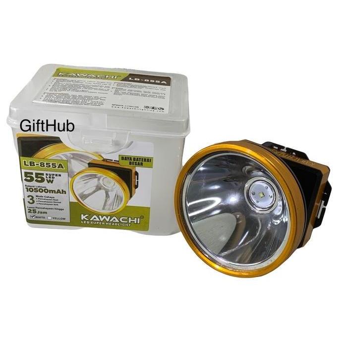 Miliki Senter Kepala 55 Watt Kawachi Super Terang 55Watt 10500 Mah 25 Jam Ori