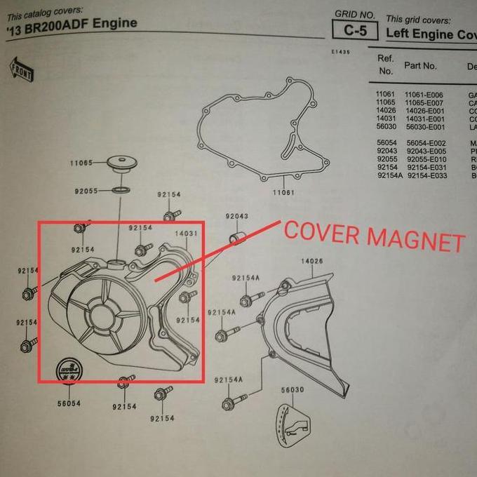 Cover Magnet Ns200 Cover Generator Left Bajaj 200Ns Tutup Magnet Br200  Sale