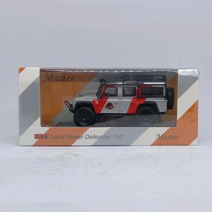 master 64 land rover defender 110 jurassic park 1/64 diecast (s)