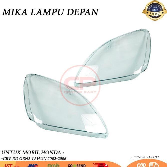 cover mika kaca lampu depan head lamp mobil honda  crv rd gen2 2002 2003 2004 RESTOCK