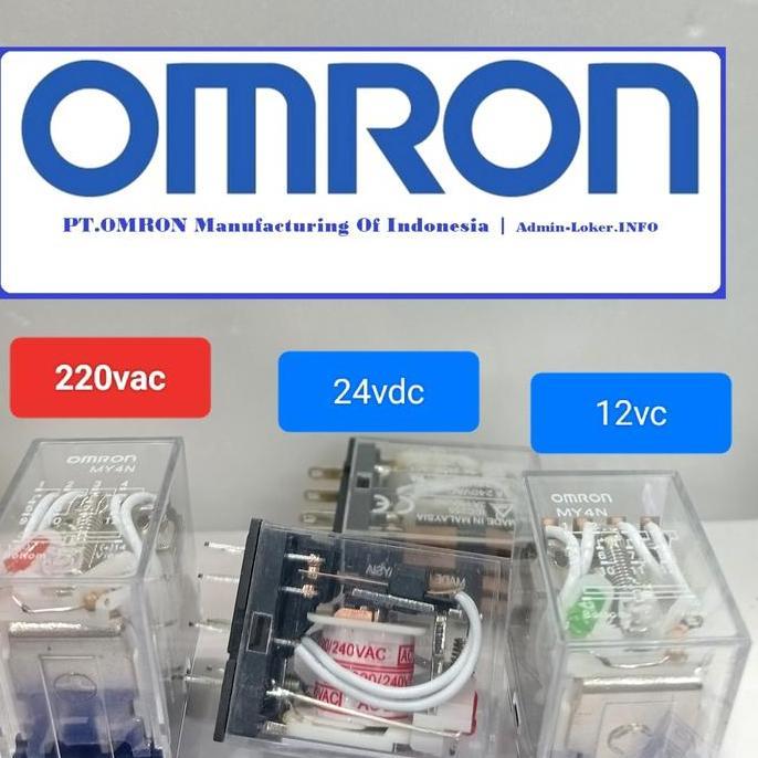 relay Omron original my4/my4n 12vdc,24vdc,220vac 14 kaki 5a/relay Omron BEST SELLER