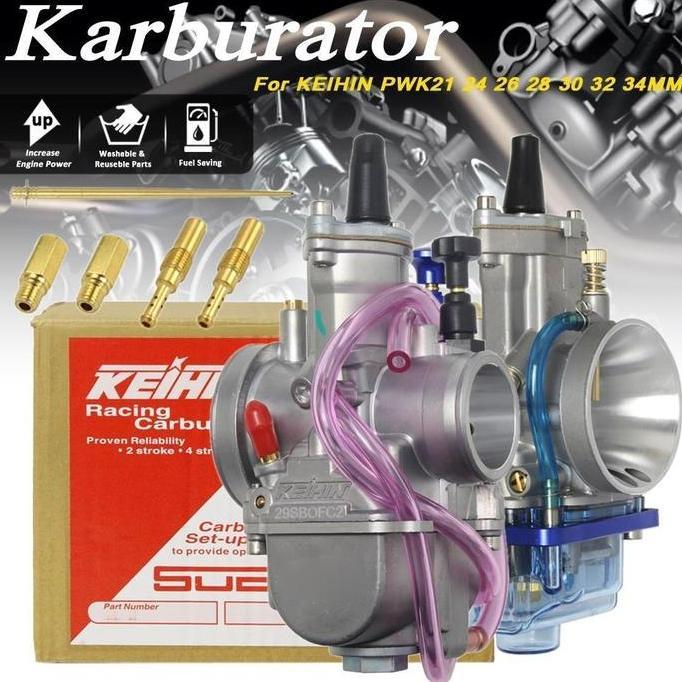 NEW  KARBURATOR KARBU PWK21 24 26 28 30 32 34 KEIHIN SUDQO BLUE SERIES TRANSPARENT TRANSPARAN KAWASA