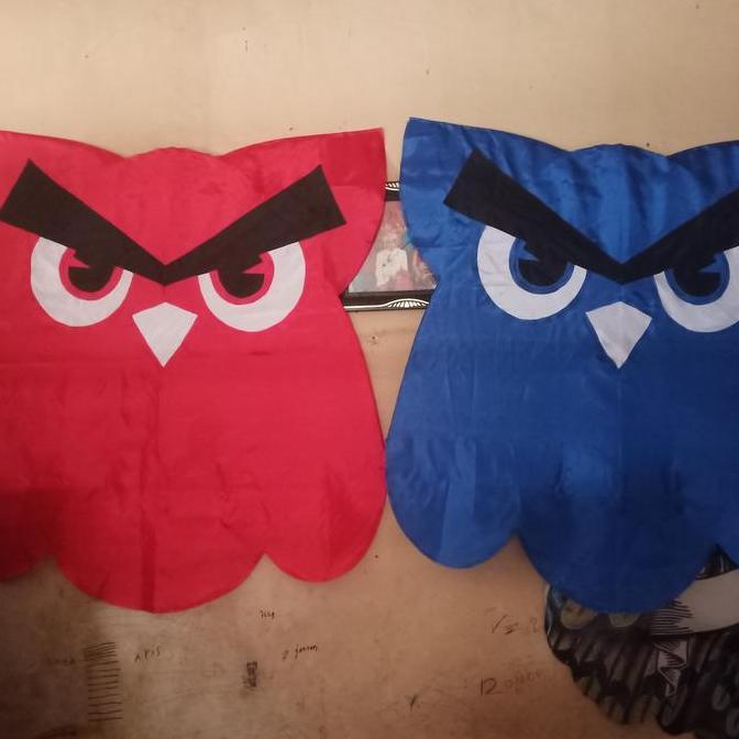 New- layangan celepuk lipat angry bird 1,2m