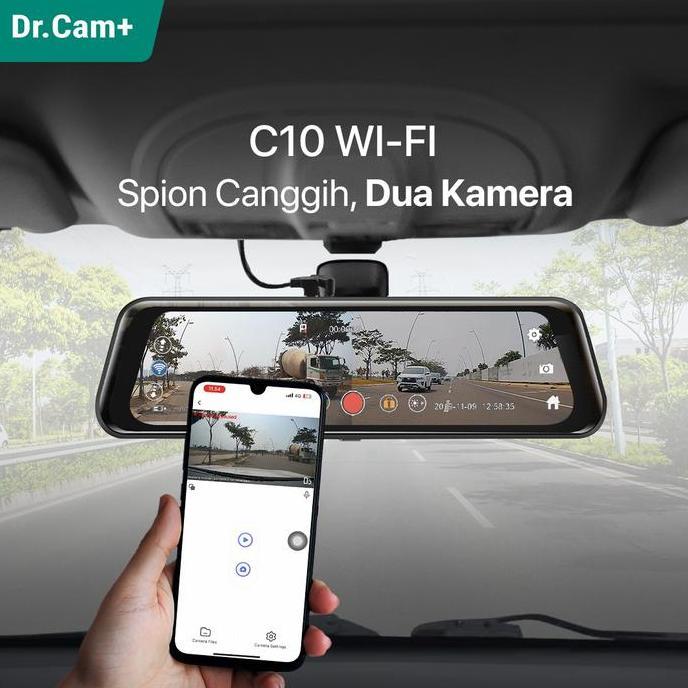 DR.Cam+ C10 Alpha Spion DVR Mobil 9.3" - Streaming Rear View