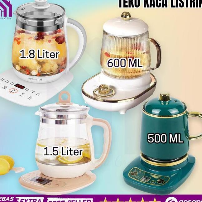 Teko Kaca Pemanas Air Listrik Kettle Glass Electric Elektrik