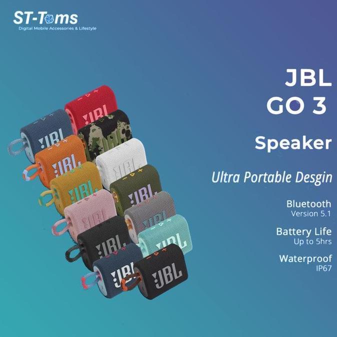 NEW JBL GO 3 BLUETOOTH WIRELESS SPEAKER ORI