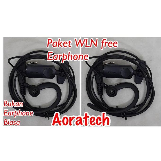 Walkie Talkie WLN HT KDC1 Radio KD C1 (isi 2pcs) Hitam 888s+EARPHONE