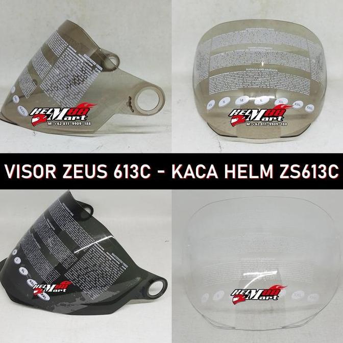 Visor ZEUS 613C Kaca Helm ZS-613C Visor Helm Zeus ZS613C Kaca Zeus