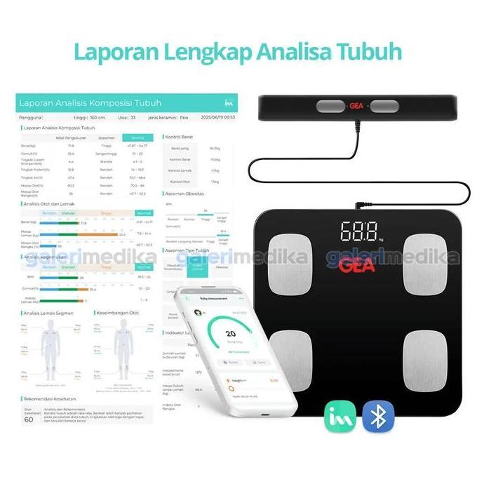 BLOODIBURS - TIMBANGAN DIGITAL ONEMED 825 BODY FAT BMI ANDROID IOS BODY COMPOSITION ANALYZER