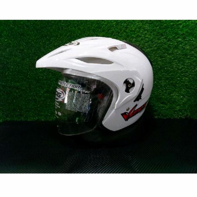 HELM VOG VOLT WHITE DOBEL VISOR,HELM HALLF