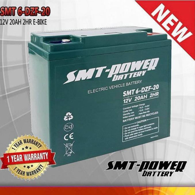 Aki Sepeda Listrik Baterai Motor Listrik Selis U-Winfly Pasific 12v 20Ah 2HR Merk Samoto Smt 6-dzf-2