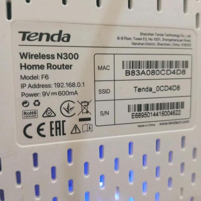 Tenda F6 Wireless Router 4 Antena (Bekas Normal)