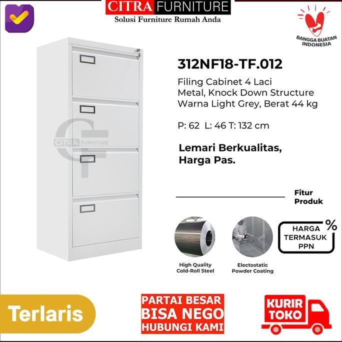 NEW TOPAS FILLING KABINET BESI 4 SUSUN LACI 18HC-DCS 003 ORI