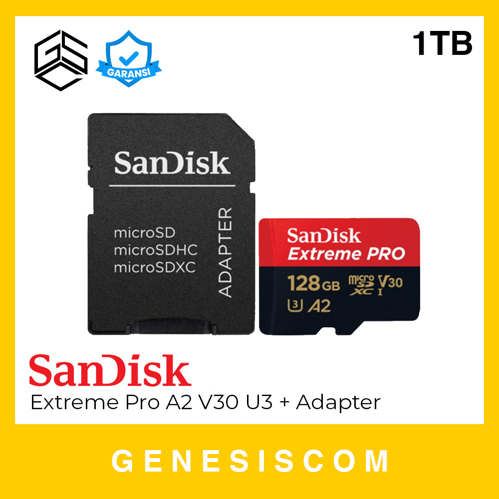 Micro SD SANDISK Extreme Pro 1TB - A2 SDXC 200MB/s V30 U3 4K Memori Memory Card Kartu Mikro TF Micro
