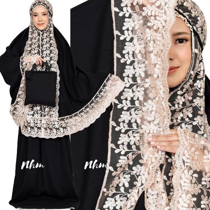 Mukena Telekung Dewasa Shireen, Mukena Katun Adem Renda Traveling